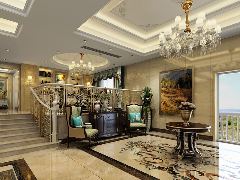 佛山市越秀閱湖臺歐式風格別墅裝修案例