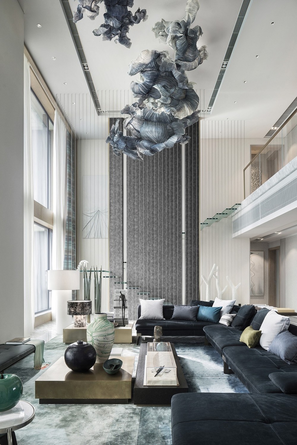 優雅輕奢風格室內家裝案例效果圖-客廳 優雅輕奢風格室內家裝案例效果圖-客廳