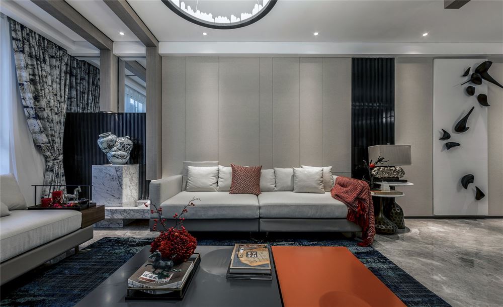 佛山市招商&middot;悅府新中式風格三居室裝修案例