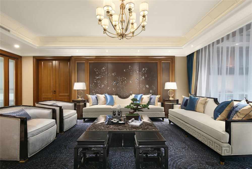 楚雄彝族自治州楚雄碧桂園新中式風格平層裝修案例