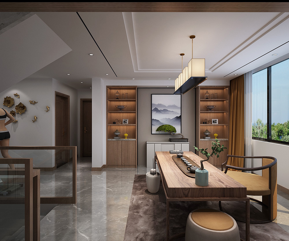 輕奢風格別墅裝修設計效果圖-碧桂園翠錦豪庭別墅470平米-別墅茶室裝修設計 輕奢風格別墅裝修設計效果圖-碧桂園翠錦豪庭別墅470平米-別墅茶室裝修設計