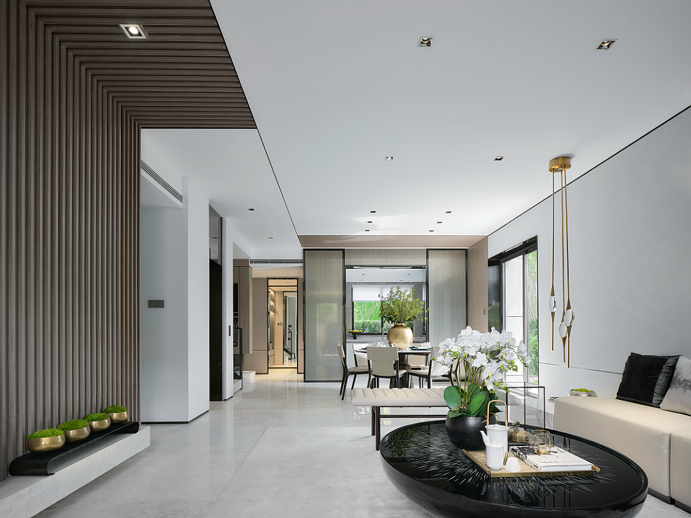 現代風格別墅室內設計家裝案例-客餐廳 現代風格別墅室內設計家裝案例-客餐廳