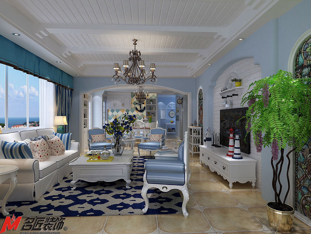 碧桂園嶺南盛世三居135平米地中海風(fēng)格裝修案例-客廳 碧桂園嶺南盛世三居135平米地中海風(fēng)格裝修案例-客廳