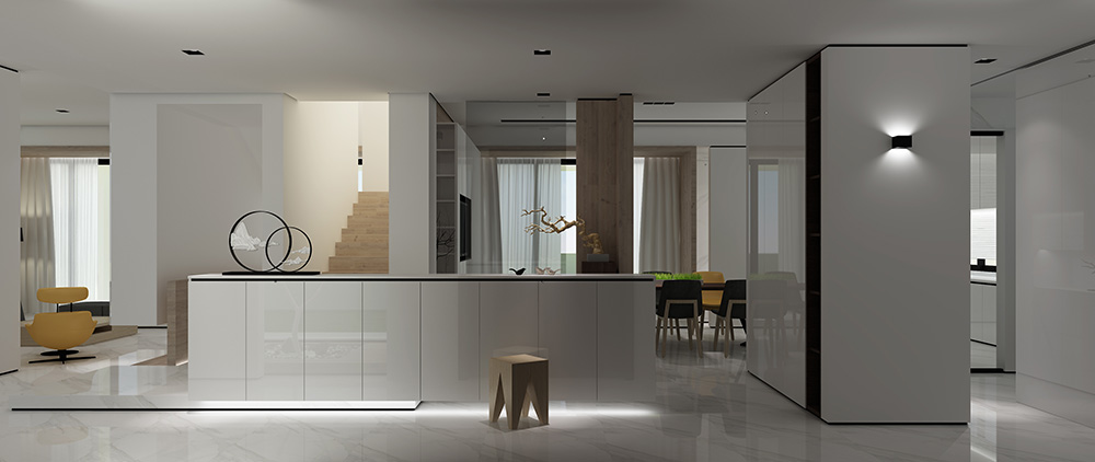 現代極簡風格別墅裝修設計效果圖-迎江"逸"墅·碧桂園-別墅裝修設計一樓玄關 現代極簡風格別墅裝修設計效果圖-迎江"逸"墅·碧桂園-別墅裝修設計一樓玄關