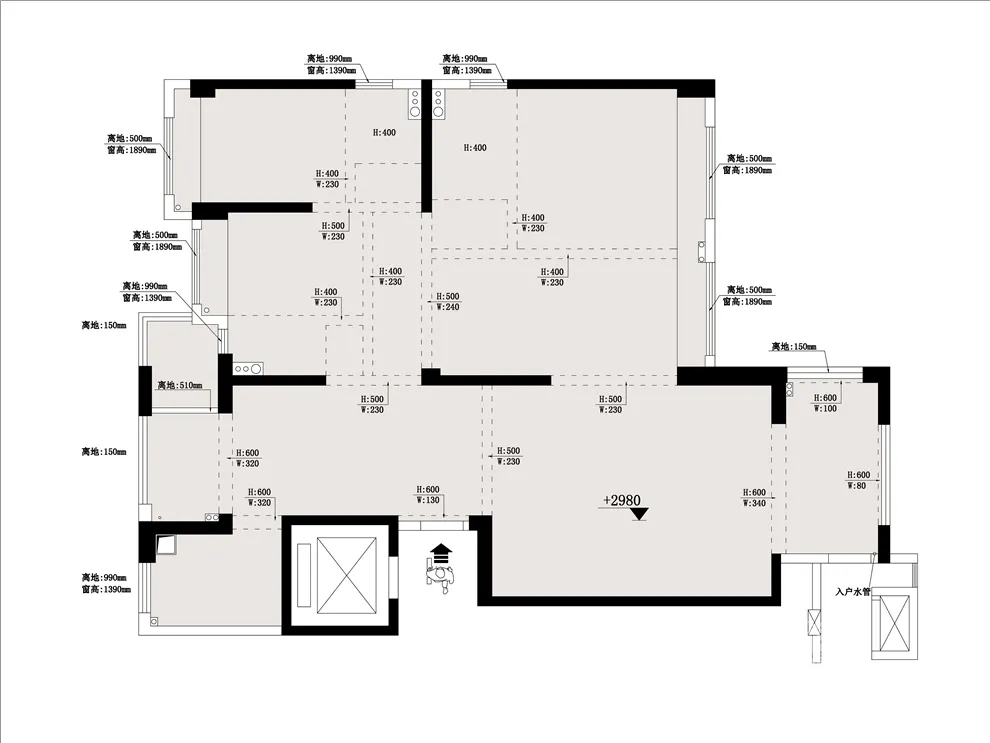 裝修公司黑白灰輕奢經典風格-平面圖 裝修公司黑白灰輕奢經典風格-平面圖