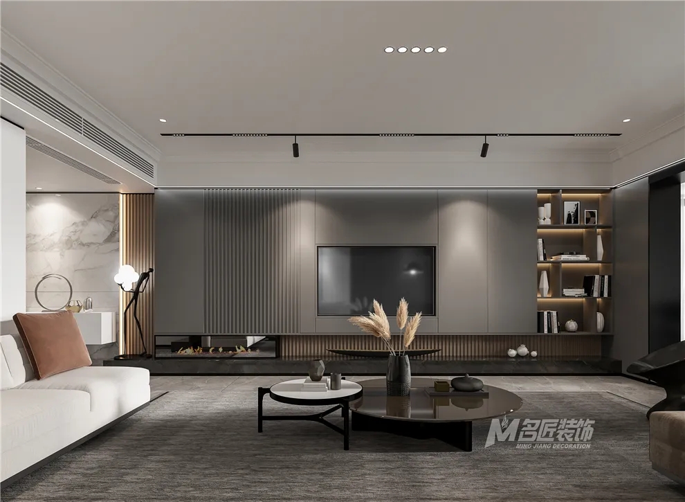 裝修公司黑白灰輕奢經典風格-客廳 裝修公司黑白灰輕奢經典風格-客廳