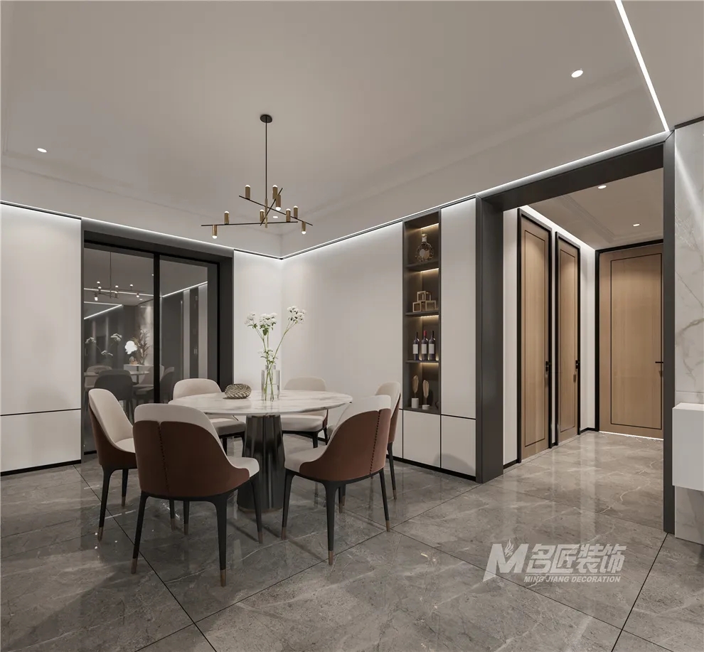 裝修公司黑白灰輕奢經典風格-餐廳 裝修公司黑白灰輕奢經典風格-餐廳