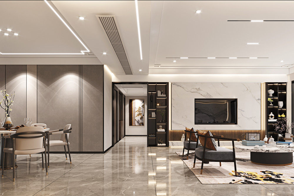 汕頭市平吉上苑新中式風(fēng)格四居室裝修案例