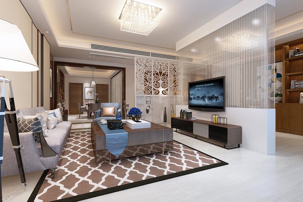 江門市翠鳴苑現(xiàn)代簡(jiǎn)約風(fēng)格四居室裝修案例