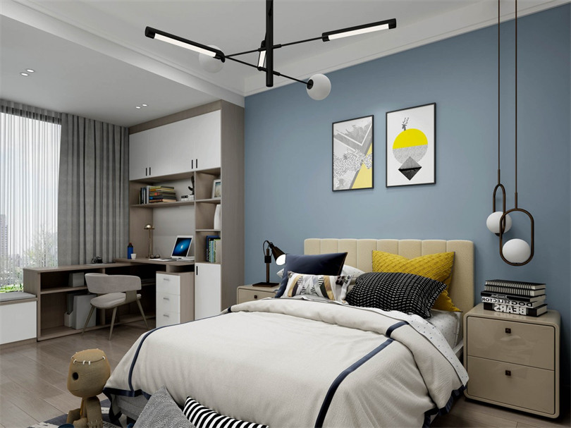 廣州市德政中路小區輕奢風格四居室裝修案例