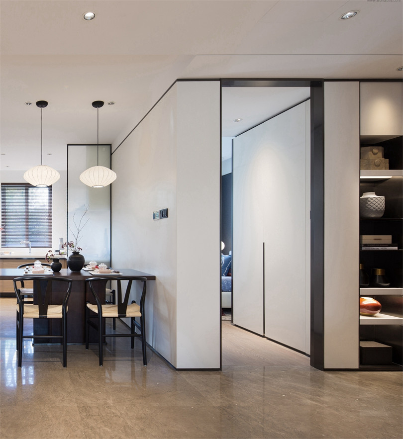 廣州市豪利花園新中式風格四居室裝修案例