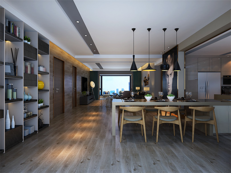 廣州市雅居樂富春山居輕奢風格四居室裝修案例