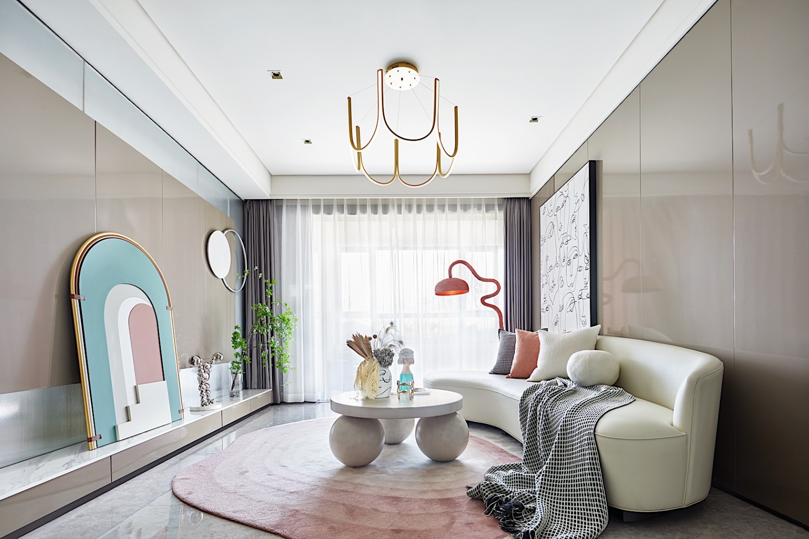 廣州市越秀星匯文璽輕奢風格三居室裝修案例