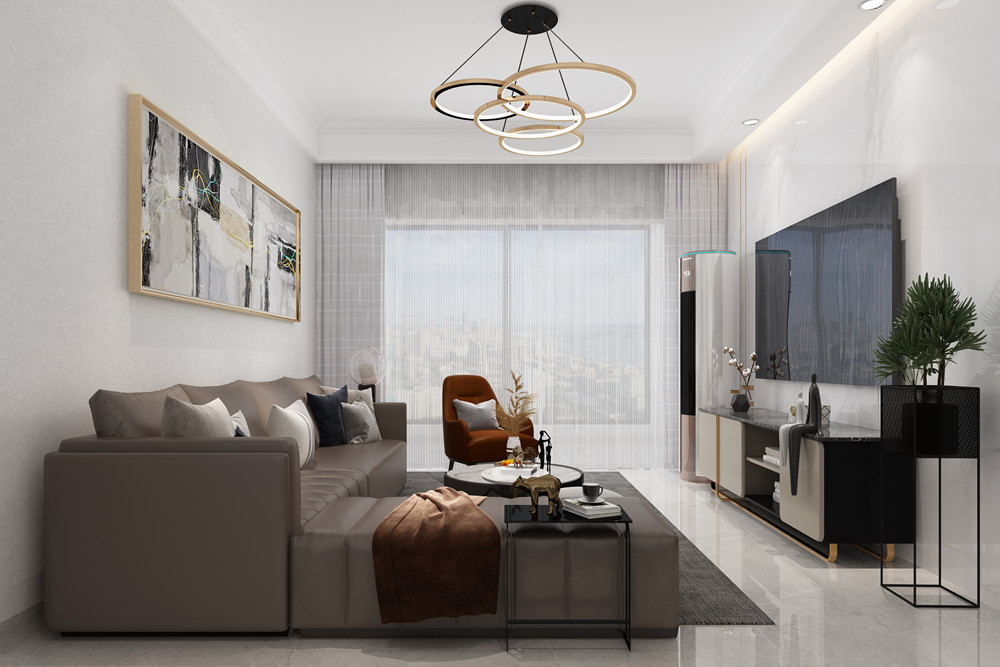 惠州市德威朗琴灣現(xiàn)代簡約風(fēng)格三居室裝修案例