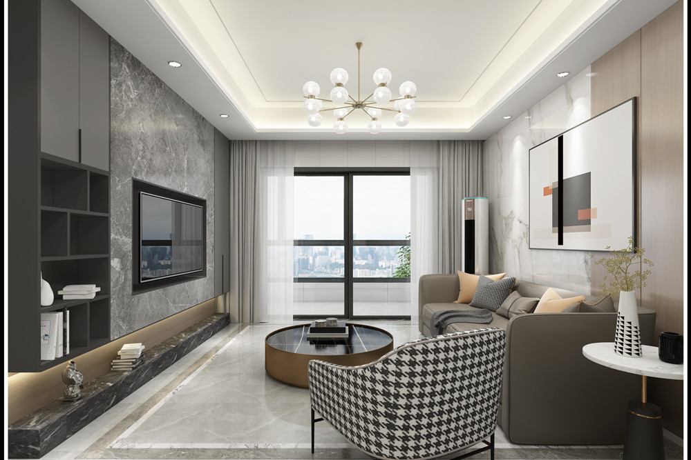 廣州市越秀星匯文璽現代簡約風格三居室裝修案例