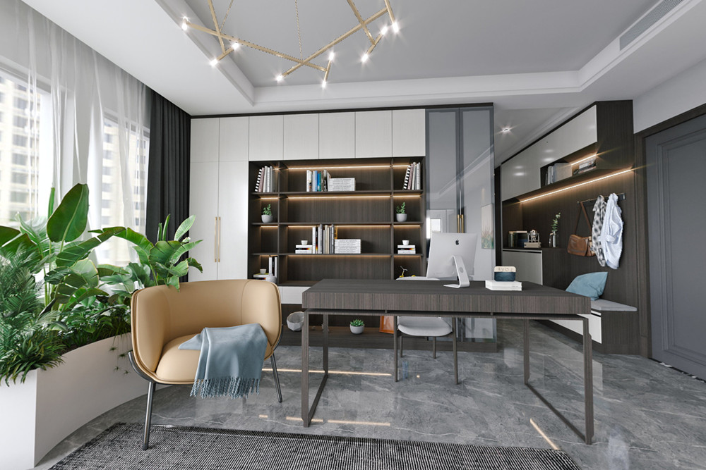 嘉興市中南&middot;漫悅灣現(xiàn)代簡約風(fēng)格三居室裝修案例