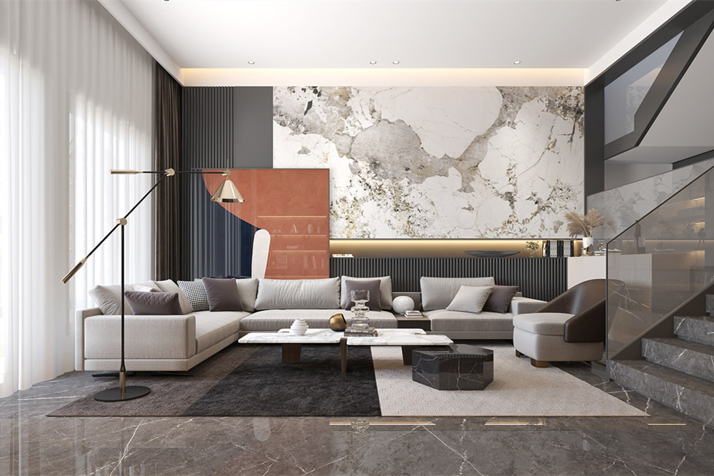 連云港市祥泰嘉園商住樓現(xiàn)代簡約風格復式裝修案例