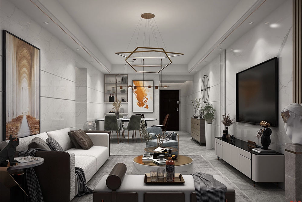 云浮市東臨天下現(xiàn)代簡(jiǎn)約風(fēng)格三居室裝修案例