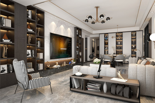 玉林市英華小區(qū)輕奢風(fēng)格三居室裝修案例