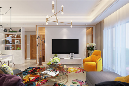 梧州市翠微山莊輕奢風(fēng)格三居室裝修案例