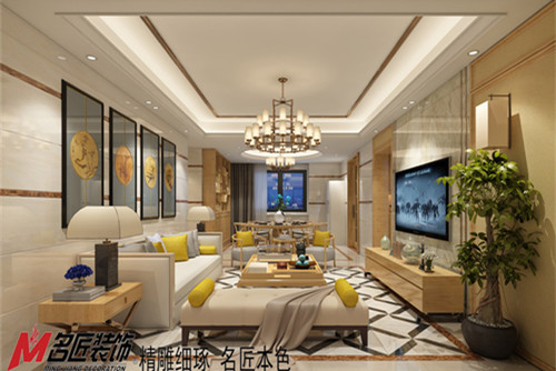 梧州市步埠路富埠里26號住宅樓新中式風格四居室裝修案例