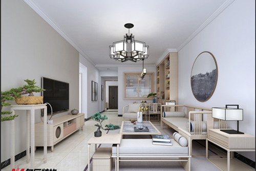 梧州市步埠路富埠里26號住宅樓新中式風格三居室裝修案例