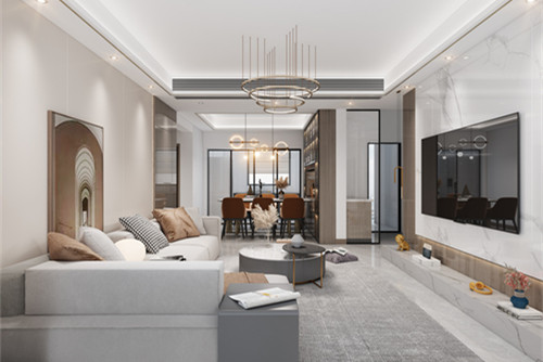 德陽市力創巴黎之春輕奢風格三居室裝修案例