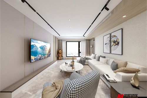 德陽市白果小區(qū)社區(qū)新中式風(fēng)格三居室裝修案例