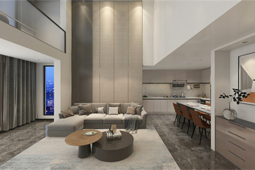 德陽市阿卡地亞小區現代簡約風格三居室裝修案例