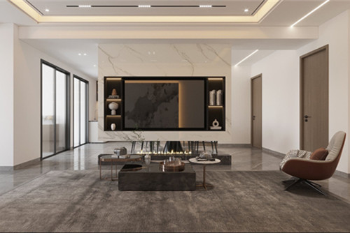 茂名市供銷大廈輕奢風格三居室裝修案例