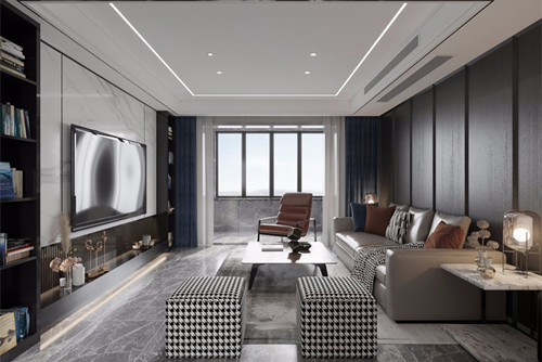 淮安市東郊華庭現(xiàn)代簡(jiǎn)約風(fēng)格三居室裝修案例