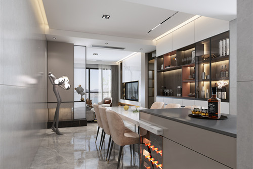 湛江市西粵京基城三期現代簡約風格平層裝修案例