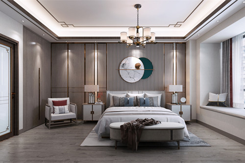 湛江市萬豪世家新中式風格平層裝修案例