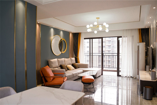 湛江市碧桂園盛世華府輕奢風格三居室裝修案例