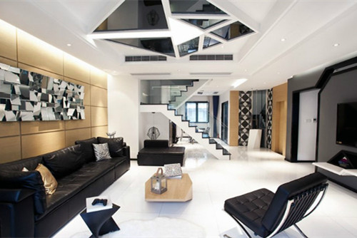 陽江市保利中央公園現代簡約風格三居室裝修案例