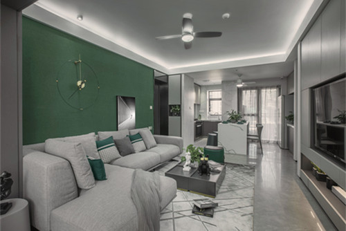 海口市南濱駿園現代簡約風格三居室裝修案例