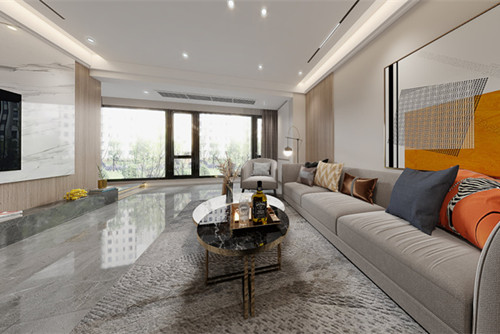 自貢市晨光三廠宿舍現代簡約風格三居室裝修案例