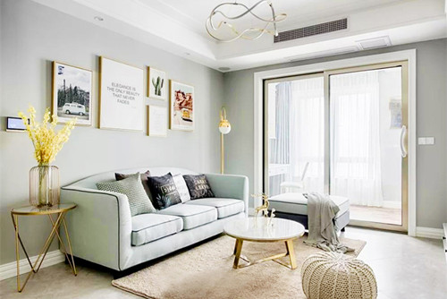 自貢市晨光塔山家屬大院北歐風格三居室裝修案例