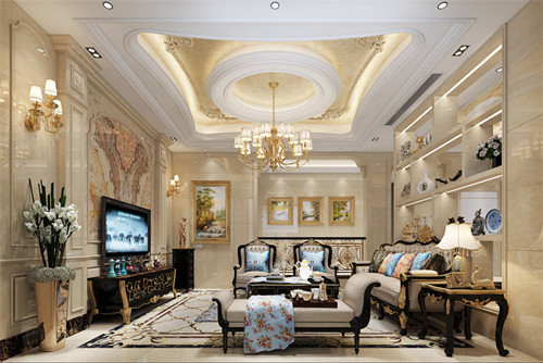 泰州市春江花城歐式風格別墅裝修案例