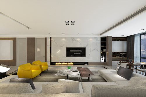 百色市地王國際北歐風(fēng)格四居室裝修案例