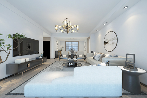 百色市地王國際現(xiàn)代簡約風(fēng)格三居室裝修案例