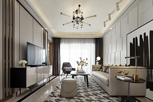 揭陽市港泰豪庭現代簡約風格三居室裝修案例