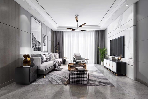 江門市陽光新城現代風格三居室裝修案例