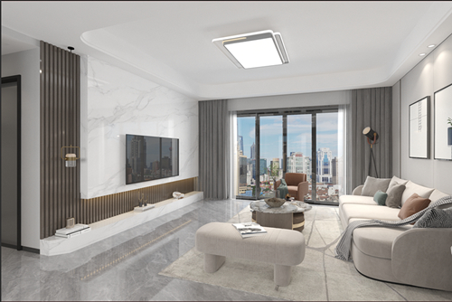 江門市新會(huì)保利西海岸現(xiàn)代風(fēng)格三居室裝修案例