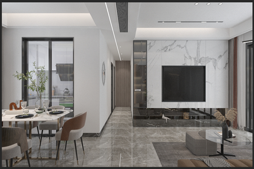 江門市百盈御泉灣現代風格三居室裝修案例