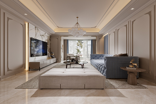 江門市銀泉花園現代簡約風格三居室裝修案例