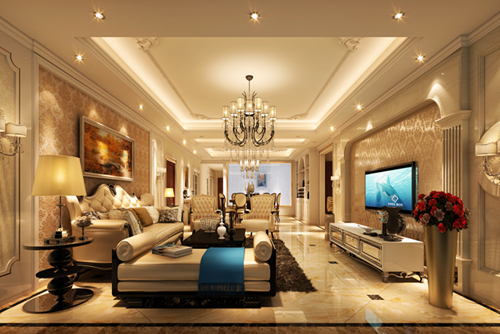 佛山市旭輝江山歐式風格三居室裝修案例