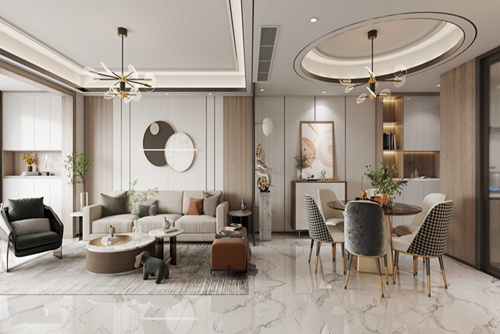 茂名市財富廣場(高州)現代簡約風格三居室裝修案例