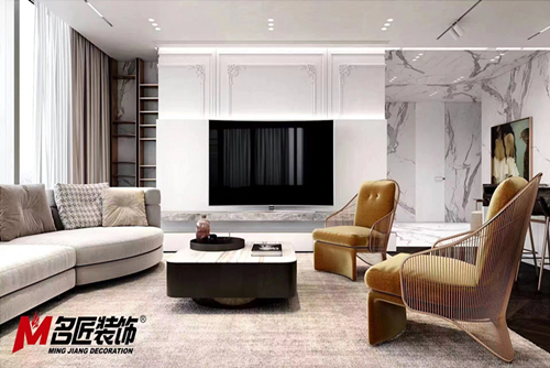 無錫市綠地天空樹商鋪輕奢風格平層裝修案例