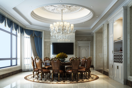 中山市君華新城歐式風格別墅裝修案例